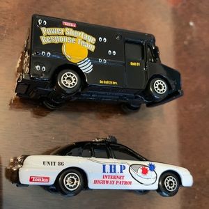 2002 Tonka Maisto Hasbro Diecast Internet Highway Patrol Car Power Shortage Van